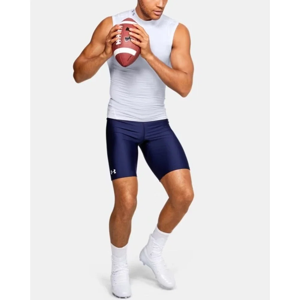 Under Armour®‎ (Men's XL) HeatGear® Mock Sleeveless Shirt in White